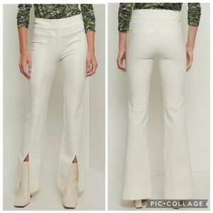 Derek Lam 10 Crosby Maeve Front Slit Flare Trousers‎ Ivory 12